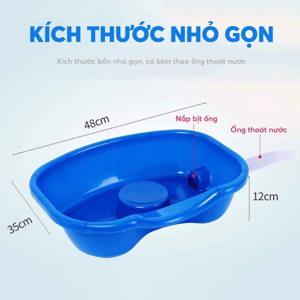 Chậu Gội Đầu, Thau Gội Đầu Tại Giường Cho Bà Bầu, Trẻ Em, Người Bệnh, Chất Liệu Nhựa ABS Cao Cấp, Bền Đẹp