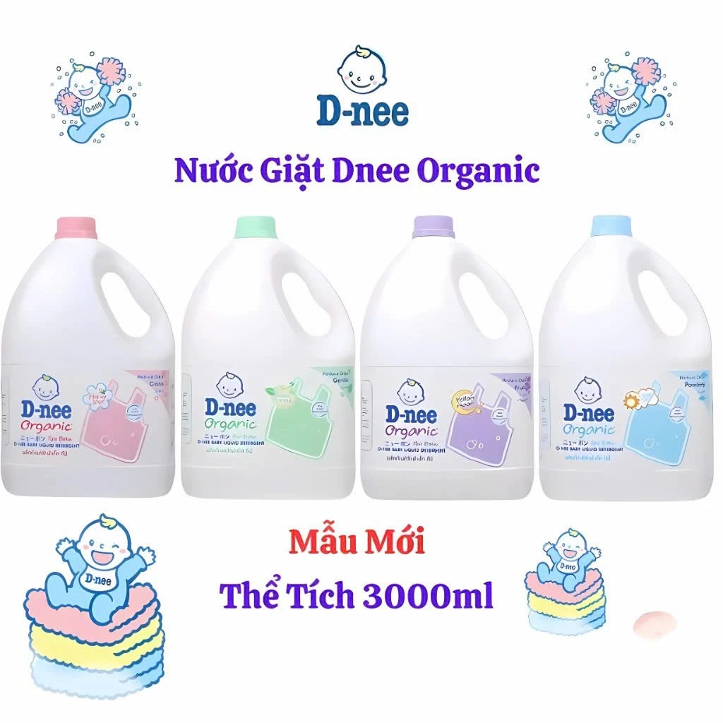 (Chuẩn Thái) Nước Giặt Dnee Chính Hãng Dung Tích 3000ML VÀ Túi 1400ml ,Nước Giặt Thái Thơm Dịu An Toàn