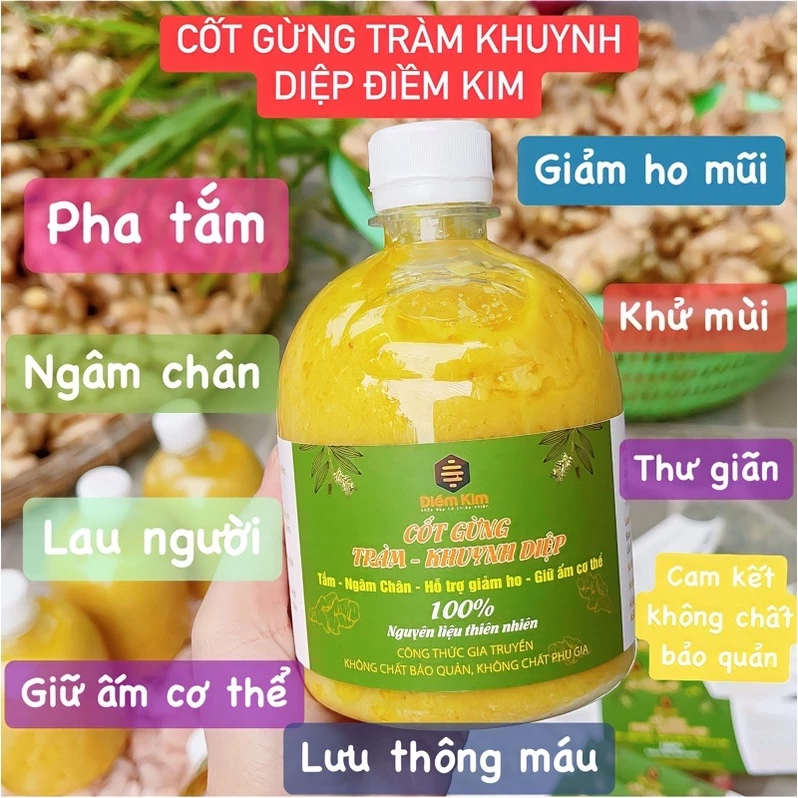 Cốt Gừng Tràm Khuynh Diệp Tắm Bé Ngâm Chân 500ml [Sỉ rẻ nhất]