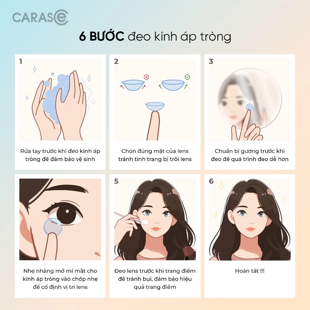 Kính áp tròng khoá ẩm 1 Ngày Màu Nâu CARASE, lens cận RUSS BROWN (1 bên mắt) - 4