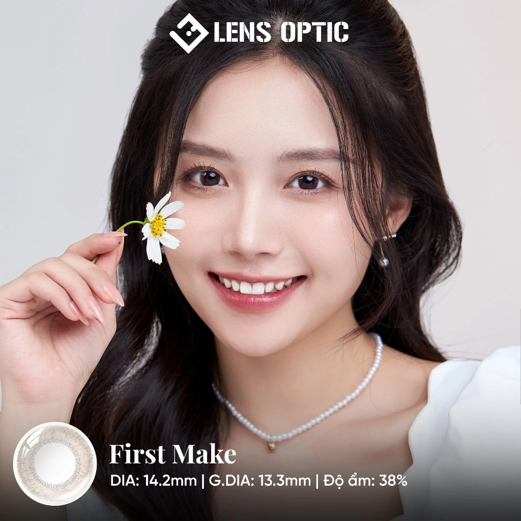 Kính áp tròng 1 ngày SEED Eye Coffret 1 Day UV màu First Make – Lens nâu nhạt tự nhiên - LENS OPTIC - 2