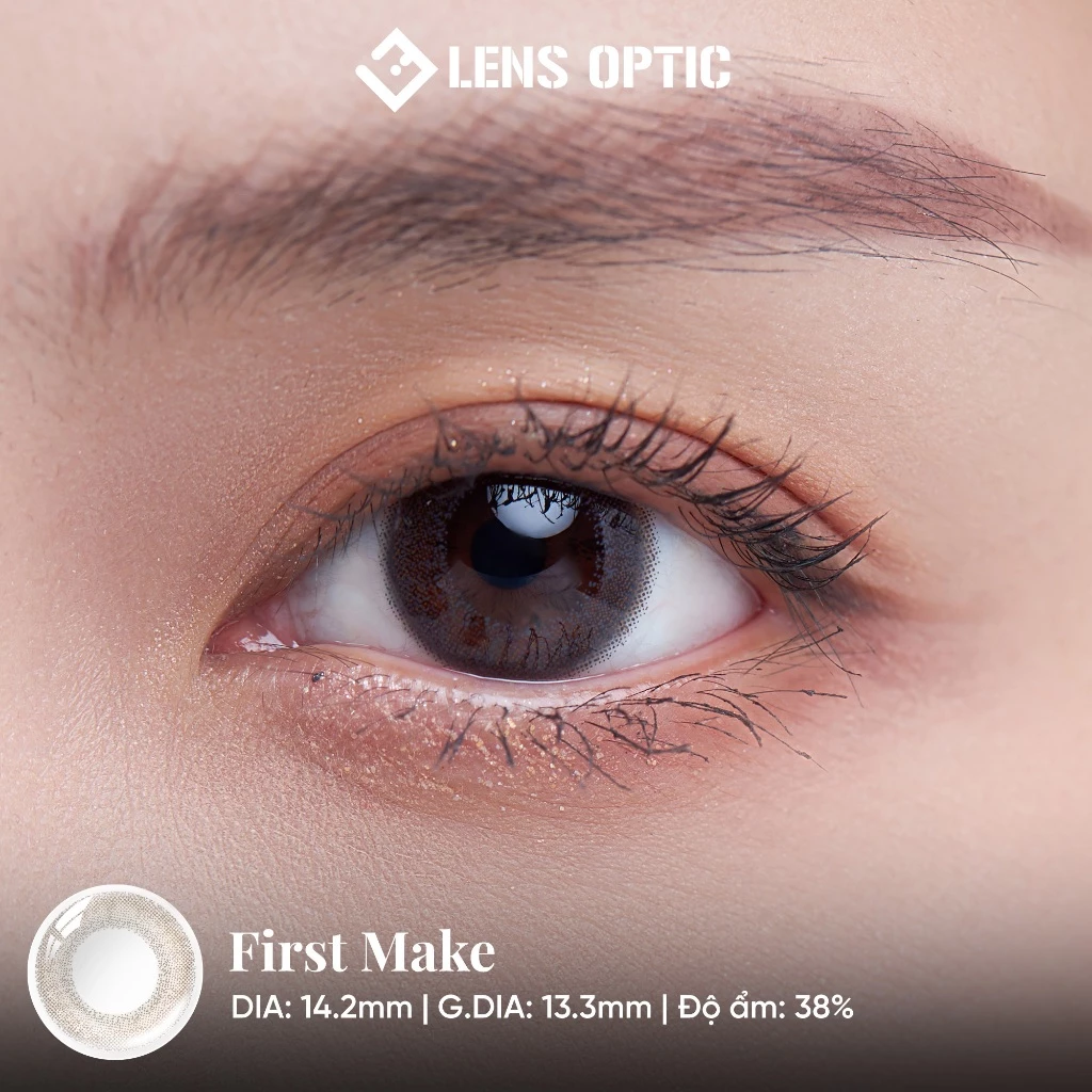 Kính áp tròng 1 ngày SEED Eye Coffret 1 Day UV màu First Make – Lens nâu nhạt tự nhiên - LENS OPTIC - 3