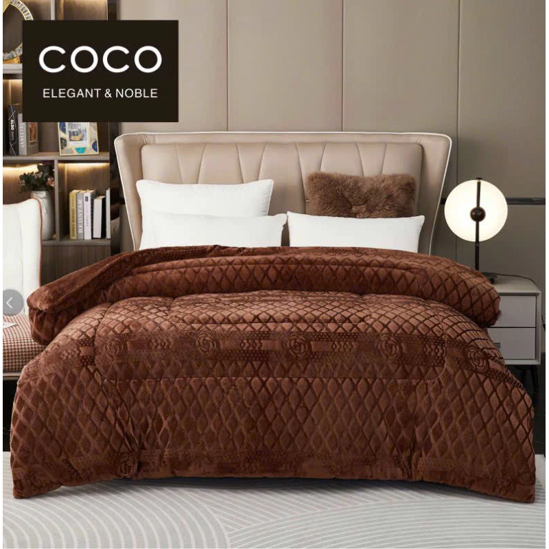 Chăn Nỉ Lông Thỏ Boss Decor co co Siêu Ấm 2mx2m3 dày dặn mẫu mới nhất