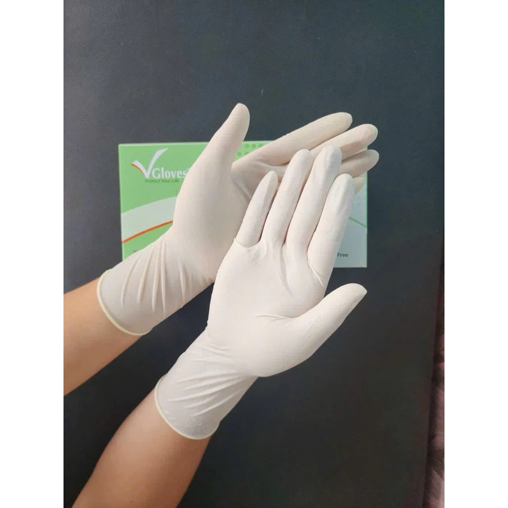 Găng Tay Cao Su Trắng - Y Tế Không Bột Và Có Bột - Chuyên Dùng Trong Y Tế, Spa ,Thẩm Mỹ Viện, PHUN XĂM- NHÀ HÀNG - 3