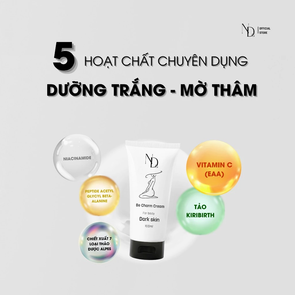 [TẶNG BHA]Kem Giảm Thâm Mông, Nách Và Thâm Body Be Charm Thương Hiệu ND 100ml - 2