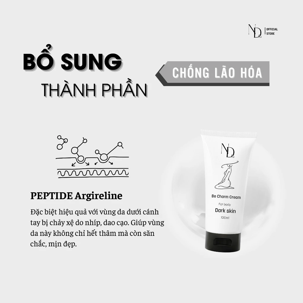 [TẶNG BHA]Kem Giảm Thâm Mông, Nách Và Thâm Body Be Charm Thương Hiệu ND 100ml - 4