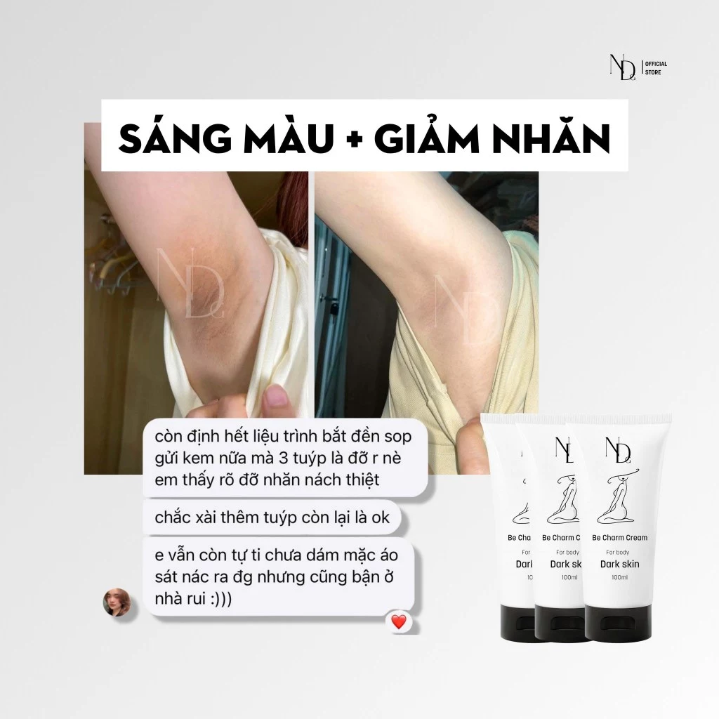 [TẶNG BHA]Kem Giảm Thâm Mông, Nách Và Thâm Body Be Charm Thương Hiệu ND 100ml - 6