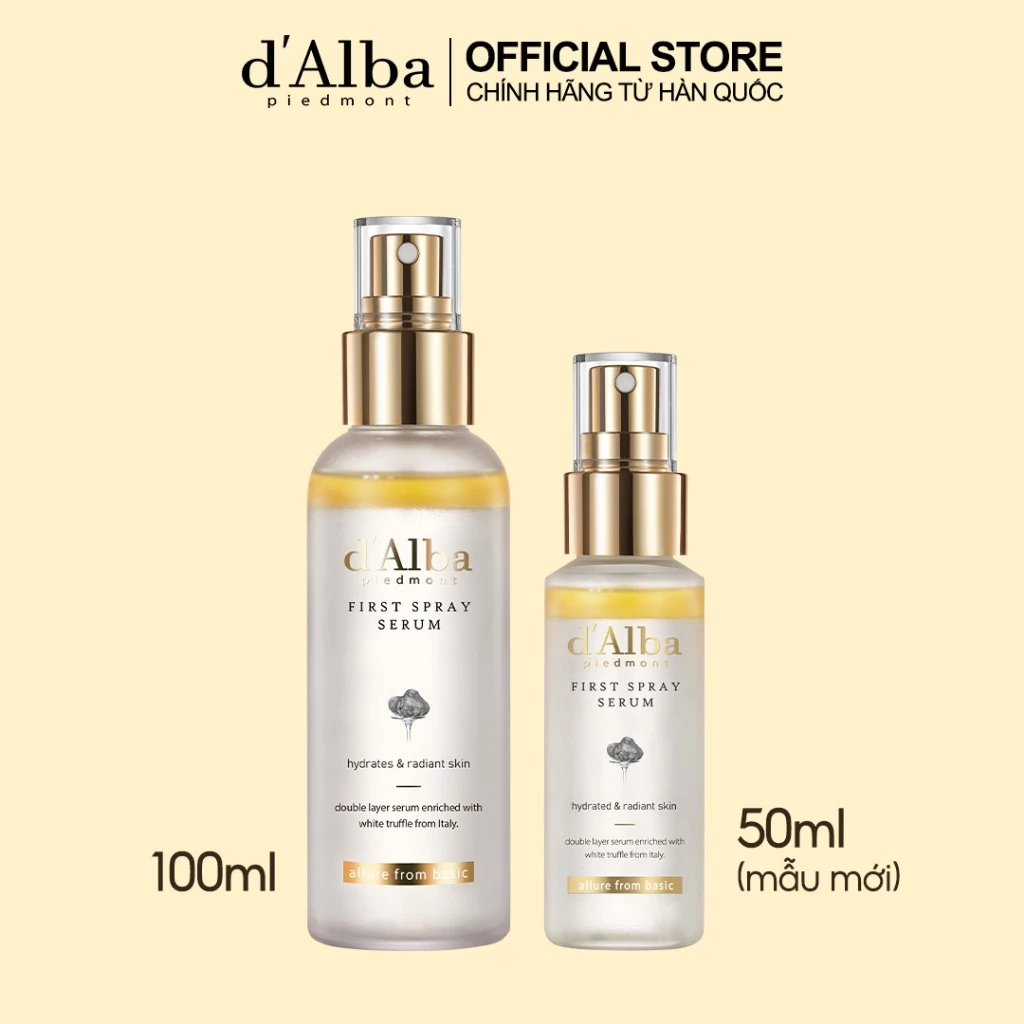 [d'Alba Official] Serum dạng xịt khoáng căng bóng da First Spray Serum 50ml/100ml - Mist Serum - 3