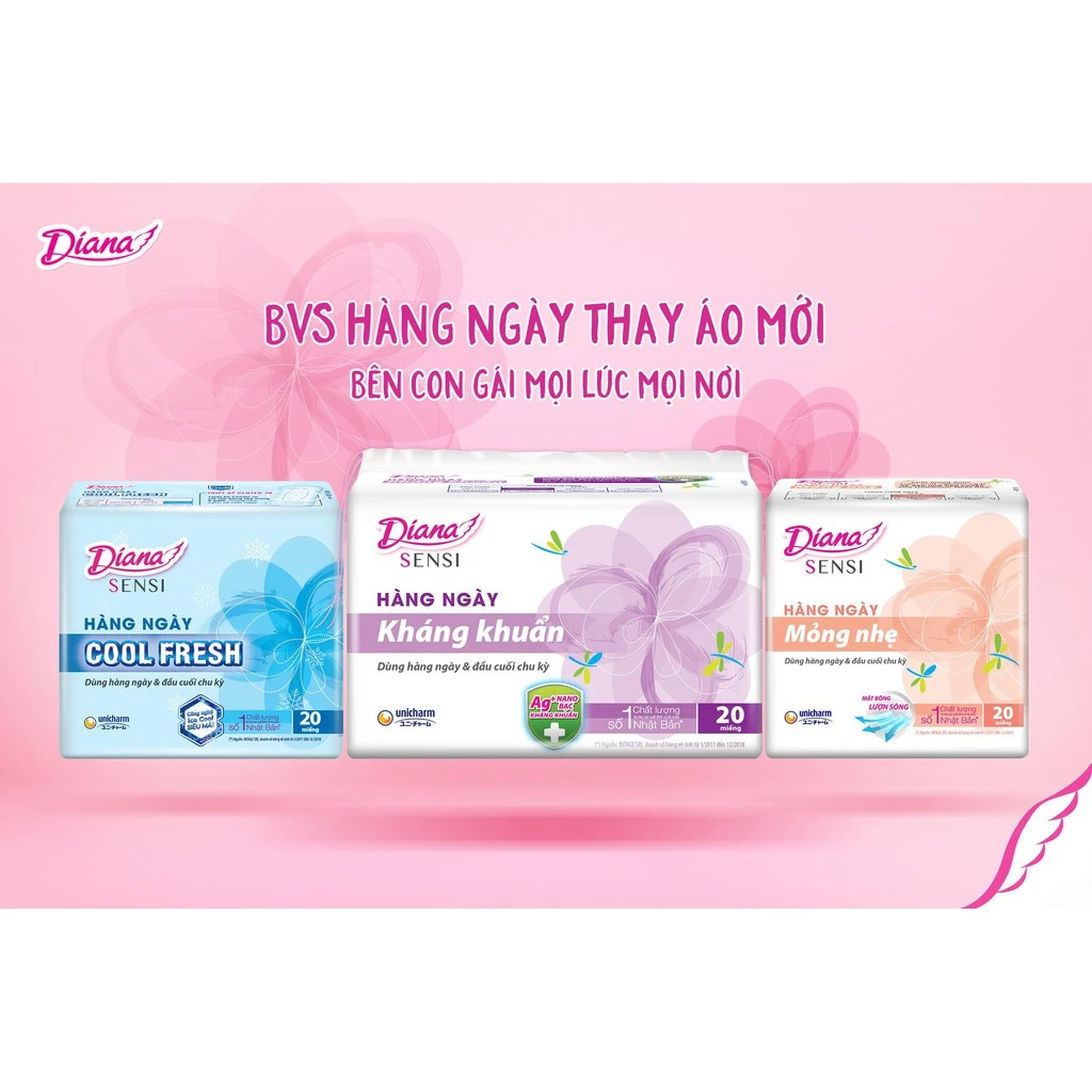 Băng vệ sinh Diana Sensi hàng ngày kháng khuẩn 40 miếng/gói - 4
