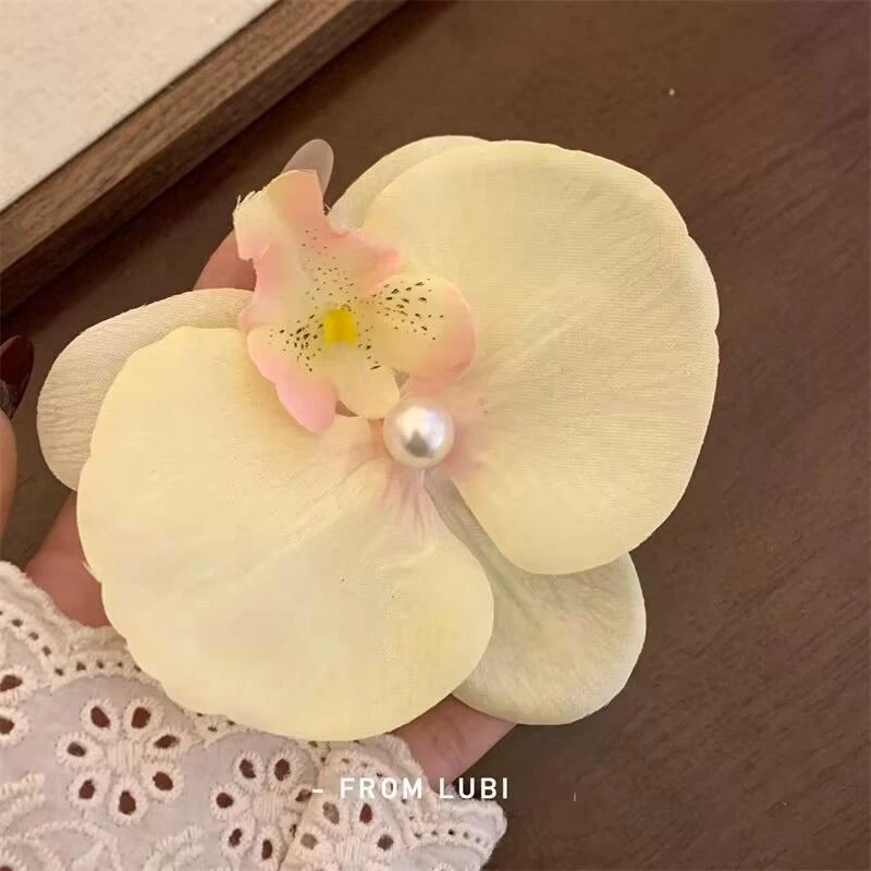 Kẹp tóc hoa lan lassy kẹp lan hồ điệp cao cấp dễ thương cho nàng - 4