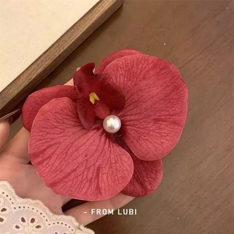 Kẹp tóc hoa lan lassy kẹp lan hồ điệp cao cấp dễ thương cho nàng - 5