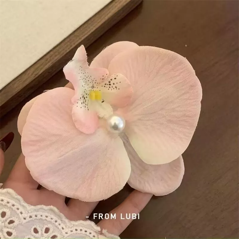 Kẹp tóc hoa lan lassy kẹp lan hồ điệp cao cấp dễ thương cho nàng - 6