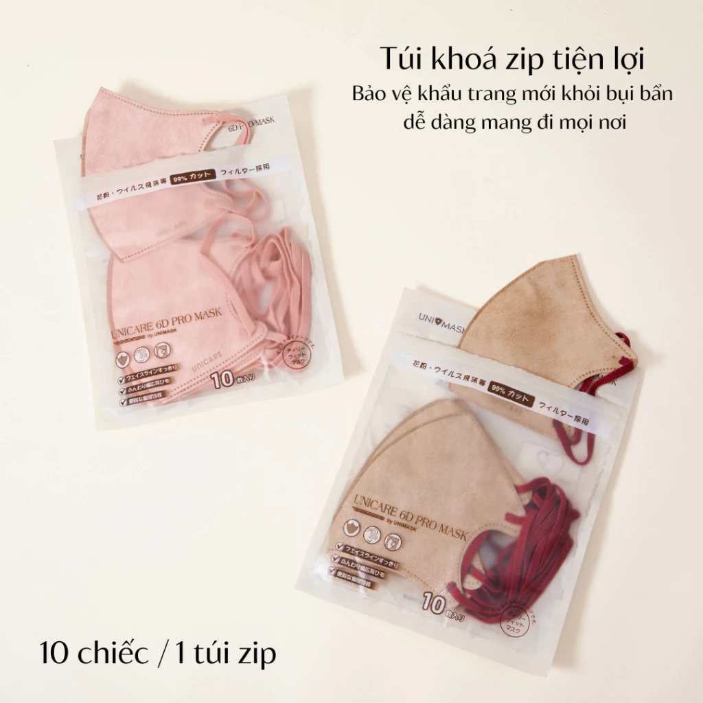 UNICARE COMBO 50c Khẩu Trang 6D Unicare Pro Mask 3 Lớp Kháng Khuẩn 6 Màu Thời Trang - 3