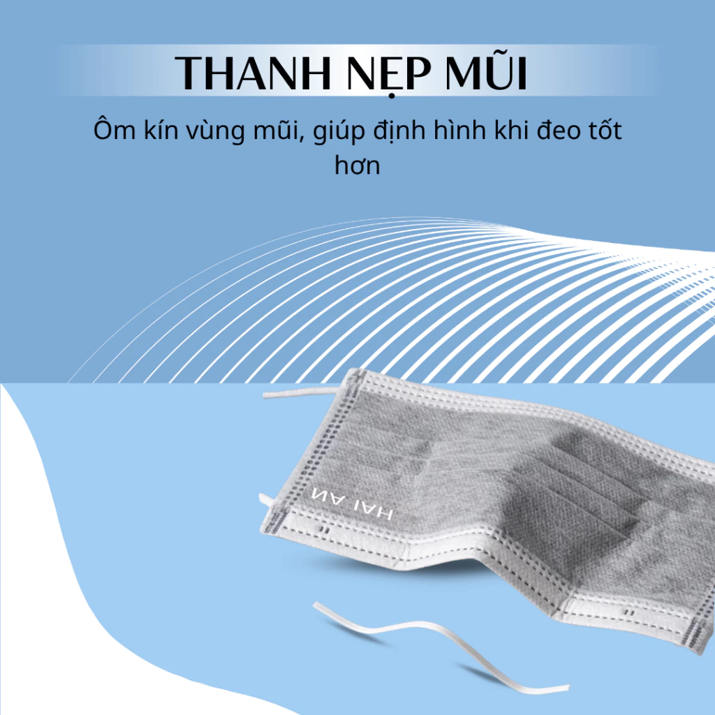 [ Thùng 300 Chiếc (6 Hộp) ] Khẩu Trang Y Tế 4 Lớp HẢI AN MASK, Kháng Khuẩn Dày Dặn, Chống Bụi Mịn & Tia UV - 4