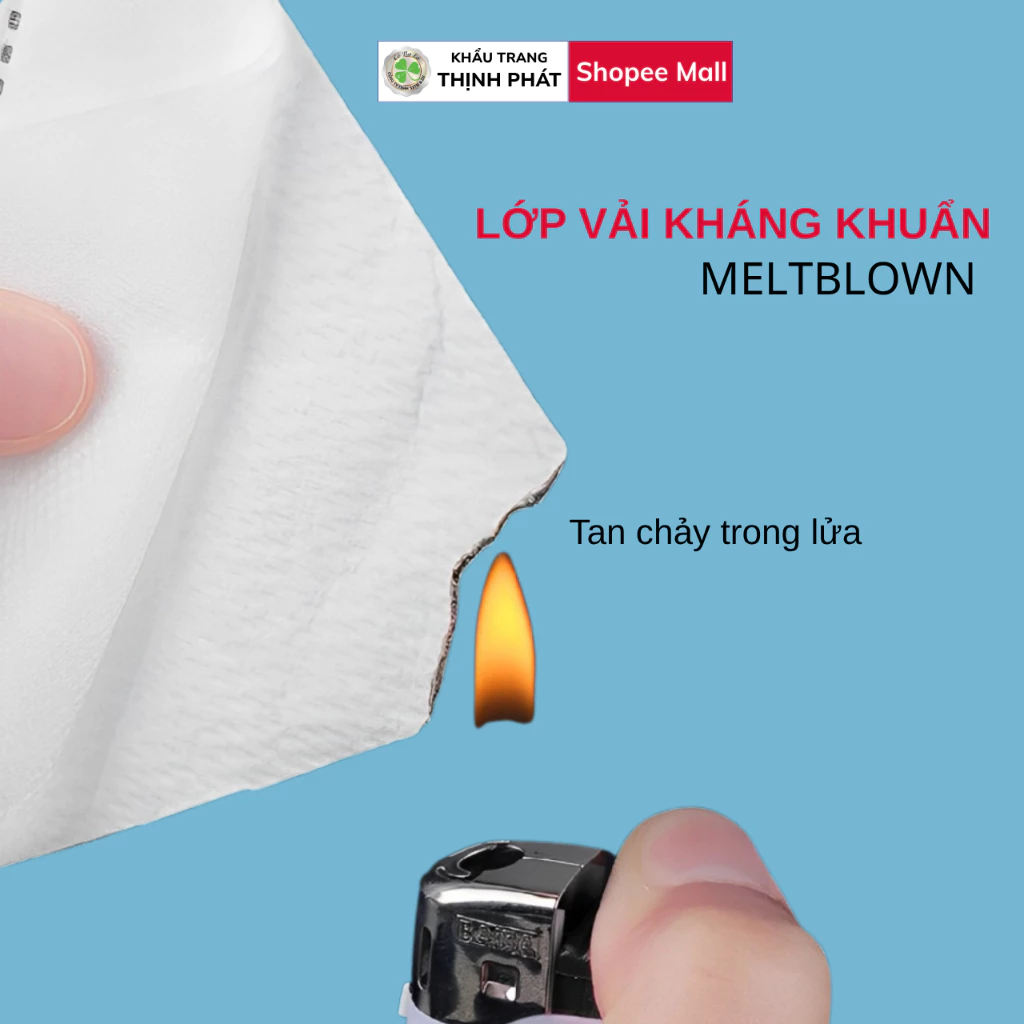 100 chiếc Khẩu Trang 5D Thịnh Phát, 3 lớp kháng khuẩn chống bụi mịn chống nắng hiệu quả - 5