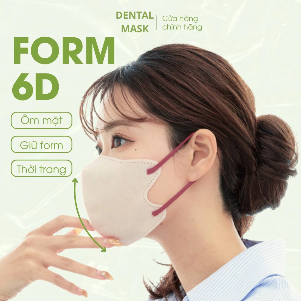 Thùng 220 Cái Khẩu trang 6D DENTAL MASK người lớn (QUAI TO) hàng cao cấp chống nắng và tia UV , BỤI - 2