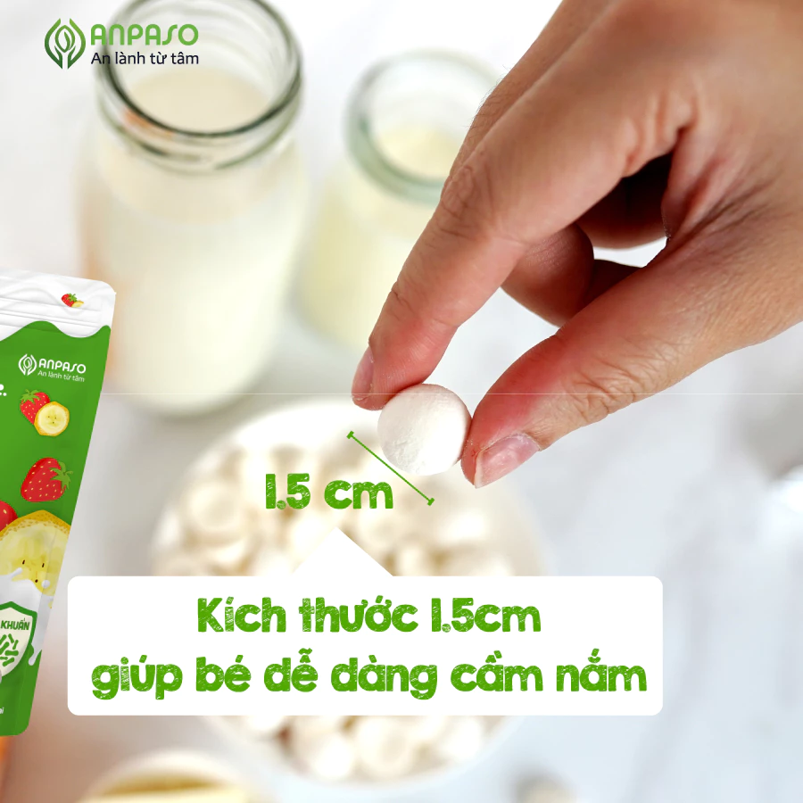 Sữa Chua Sấy Thăng Hoa Anpaso – Sữa Chua Khô Chứa Lợi Khuẩn Tự Nhiên Cho Bé Ăn Dặm gói 20g - 3