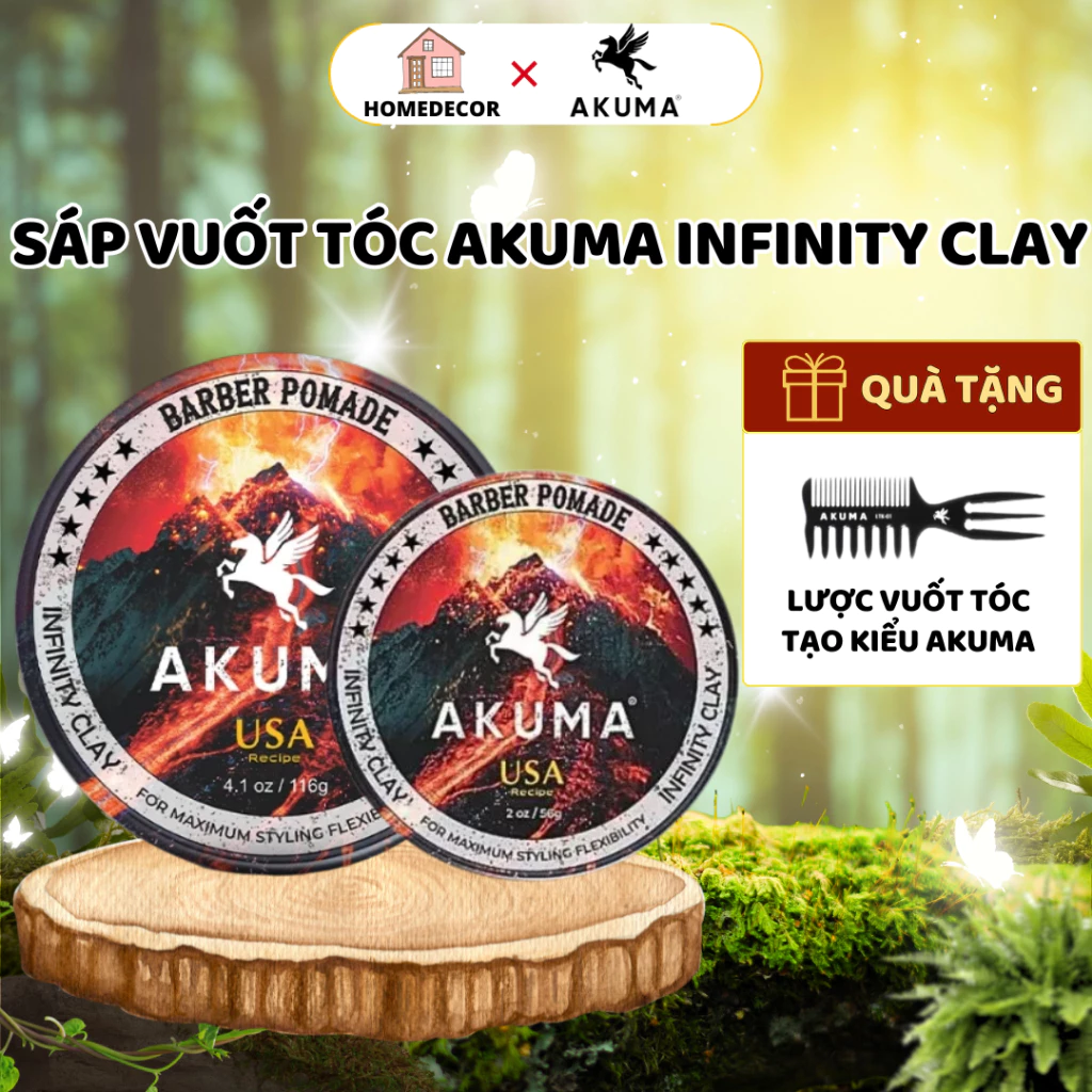 Sáp vuốt tóc AKUMA INFINITY CLAY