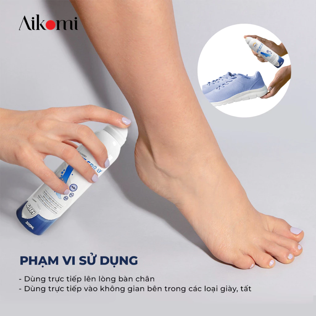 Chai xịt thơm chân Ximo Spray 200ml, chai xịt khử mùi hôi chân, hôi giày, giảm tiết mồ hôi, ngăn vi khuẩn gây mùi - 5
