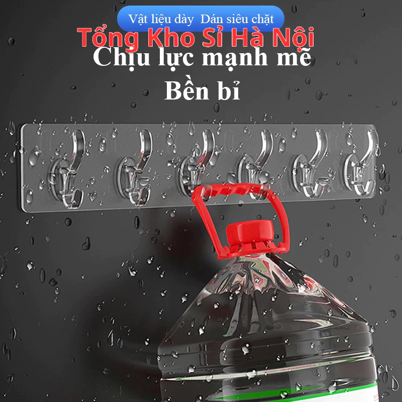 Thanh 6 Móc Dán Tường Chịu Lực Siêu Dính Móc Treo Khoá Thắt Lưng Quần Áo - 5