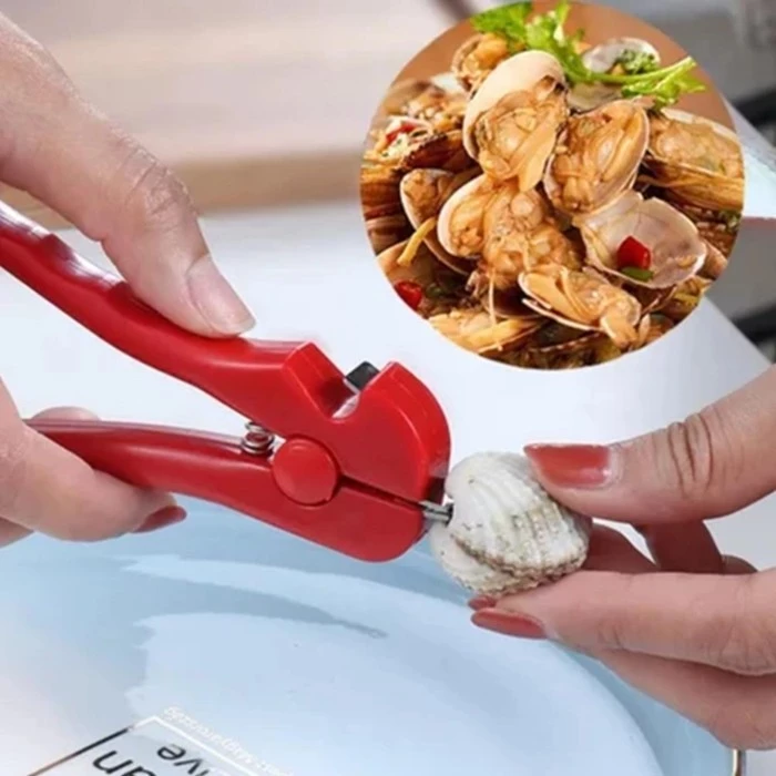 BESTPOOL Kẹp mở vỏ sò Tiết kiệm nhân công với Dụng cụ mở nắp chai Kẹp máu, Tiện ích nhà bếp Tảitrọng lò xo Tay cầm - 5