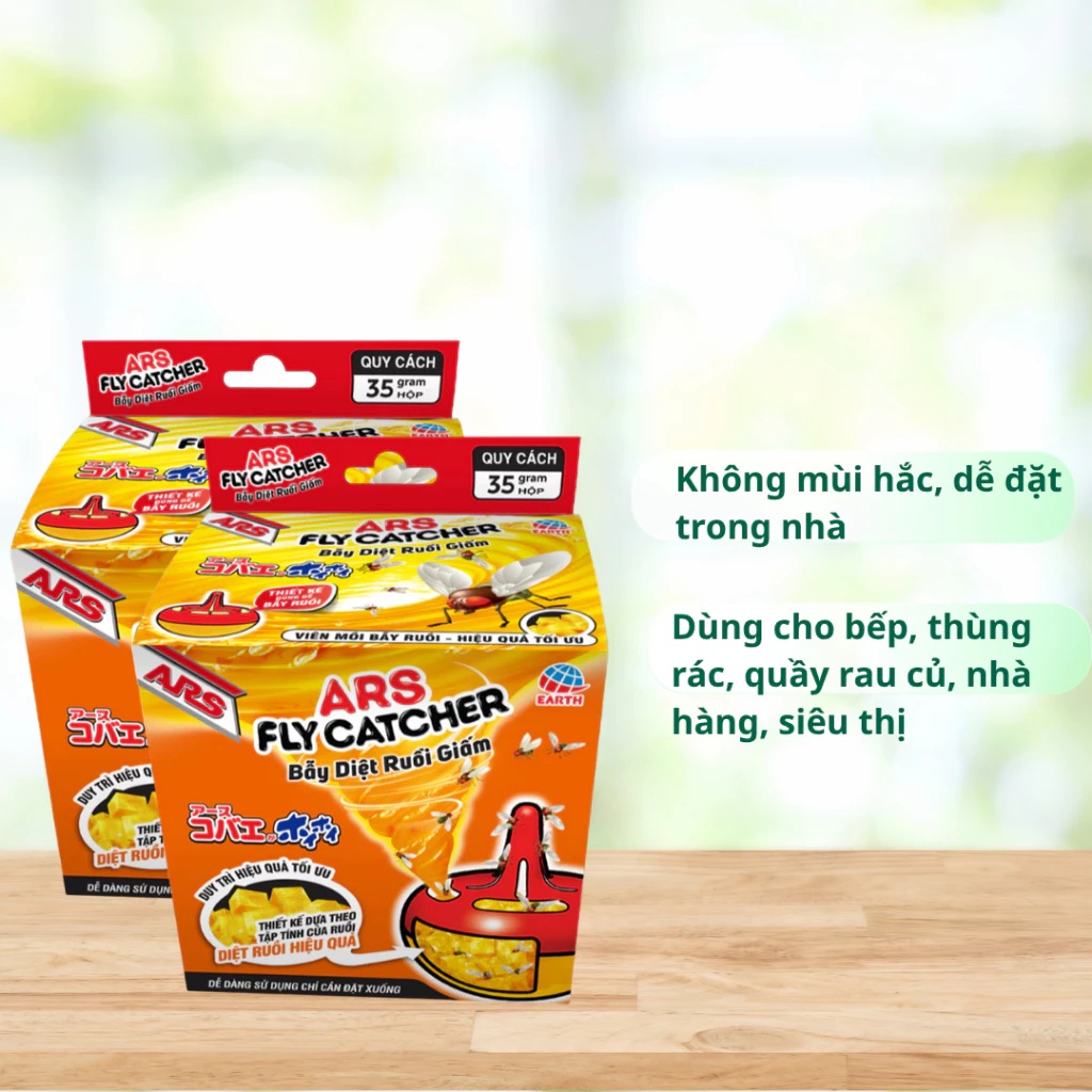 Bẫy Diệt Ruồi Giấm ARS Nhật Bản - Hiệu Quả Cao – Không Mùi – An Toàn Cho Nhà Bếp - 2