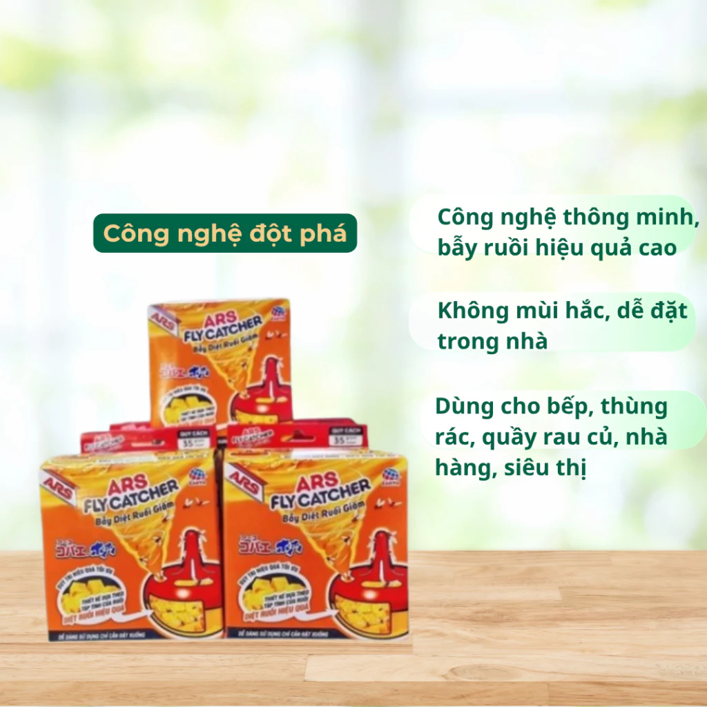 Bẫy Diệt Ruồi Giấm ARS Nhật Bản - Hiệu Quả Cao – Không Mùi – An Toàn Cho Nhà Bếp - 3