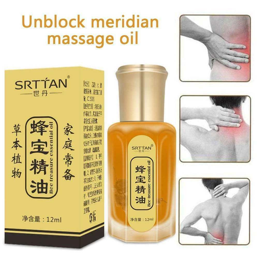 Chai tinh dầu mát xa châm cứu Moxibustion chiết xuất mật ong G5A8 V2L1 E7S9 S2L7 - 3