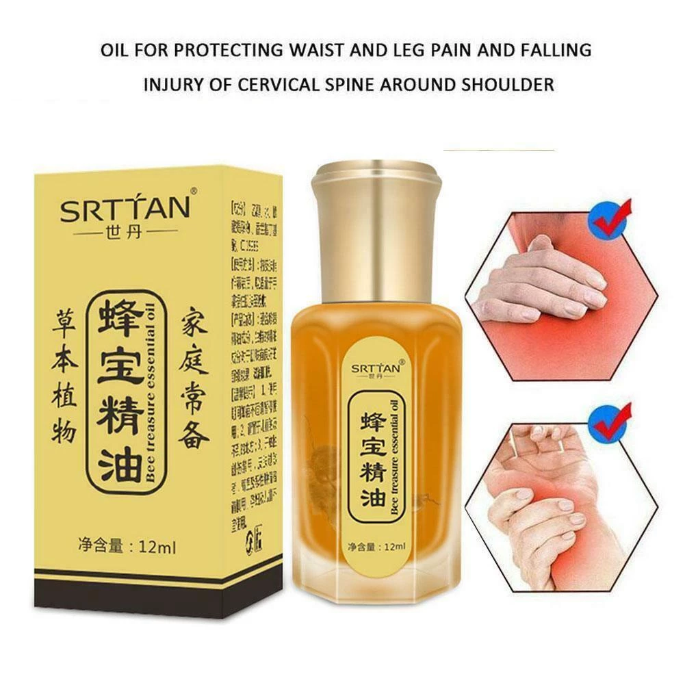 Chai tinh dầu mát xa châm cứu Moxibustion chiết xuất mật ong G5A8 V2L1 E7S9 S2L7 - 5