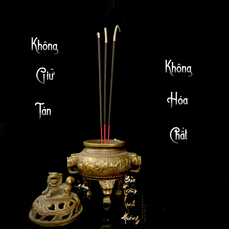 Hương Đen Mùi Tết Cổ Truyền - BẢO TRẦM LINH HƯƠNG Nhang Cao Cấp Chiết Suất Từ Cây Trám Thơm Tự Nhiên - Đồ Thờ Cúng - 2