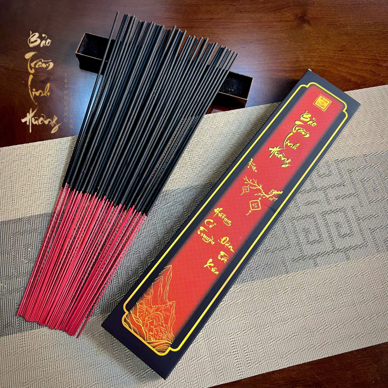 Hương Đen Mùi Tết Cổ Truyền - BẢO TRẦM LINH HƯƠNG Nhang Cao Cấp Chiết Suất Từ Cây Trám Thơm Tự Nhiên - Đồ Thờ Cúng - 4