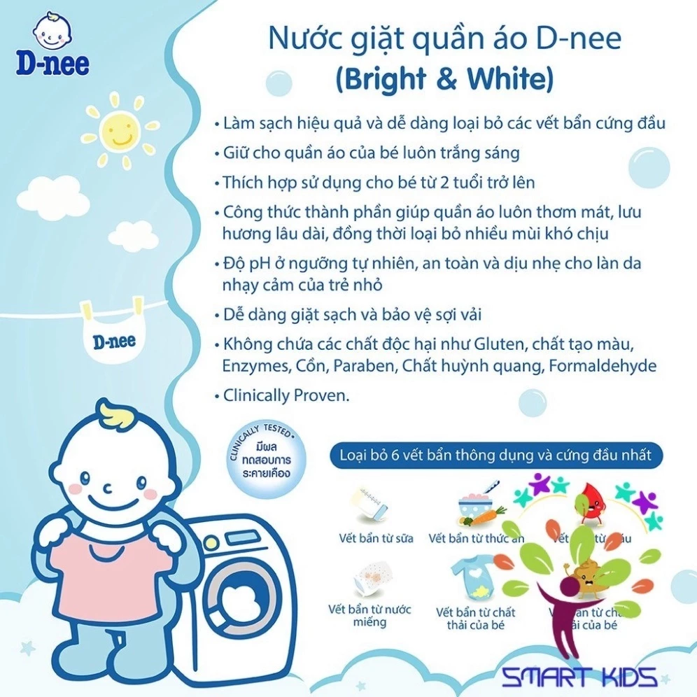 Nước Giặt Xả Quần Áo Trẻ Em Dnee Can 3000ml TháI Lan - Nước Giặt Em Bé Chính Hãng An Toàn - 4