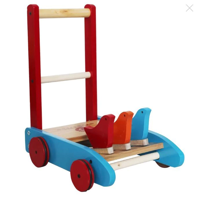 Xe tập đi con gà bằng gỗ cao cấp cho bé - xe tập đi ghỗ - xe gà tập đi hình con gà cho bé - 2