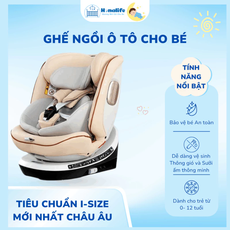 Ghế ngồi ô tô cao cấp chuẩn ii-Size Quốc Tế, bảo hành 2 năm , ghế ngồi ô tô honalife - 3