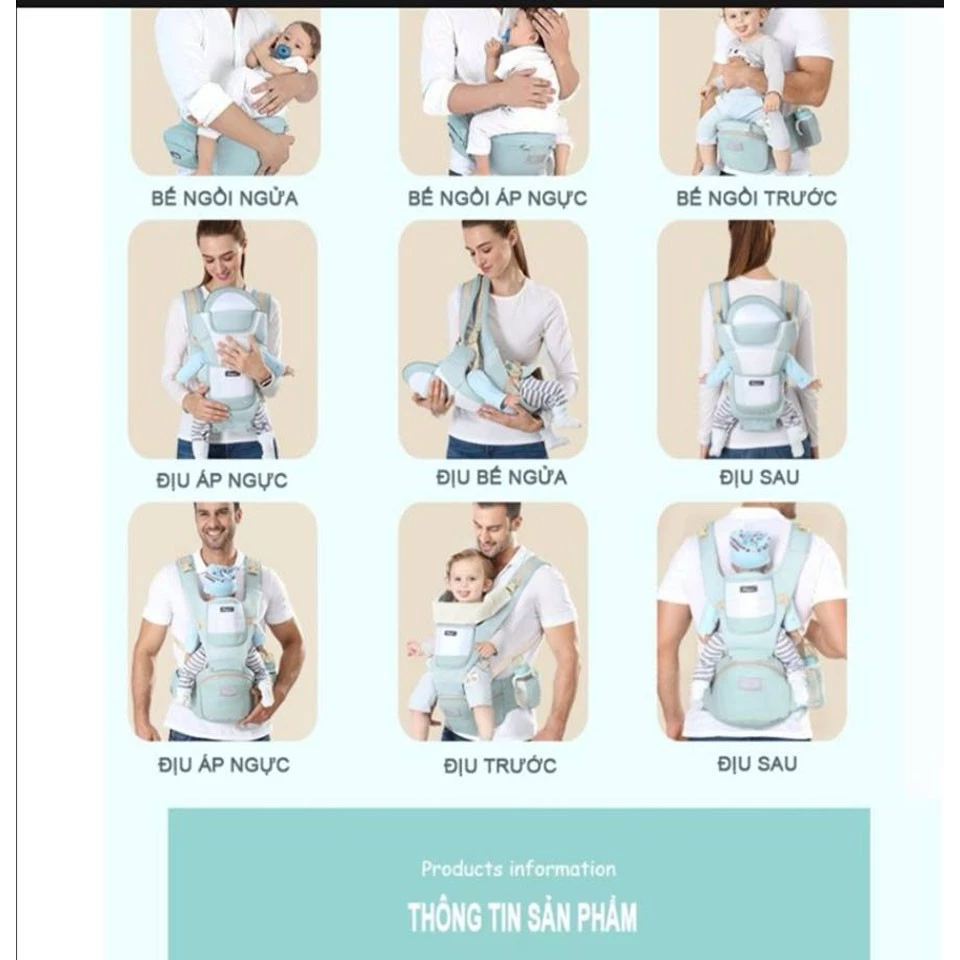 (CHÍNH HÃNG) Địu em bé chống gù Aixintu Forbaby và Tunibaby cho bé 0-36 tháng - 4