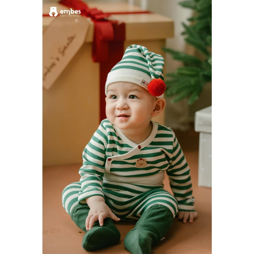 [Embes-Santa's Present] Bao Chân Người Tuyết-Snow Man Diện Lể Giáng Sinh Cho Bé Sơ Sinh Từ 0-9 Tháng - 4