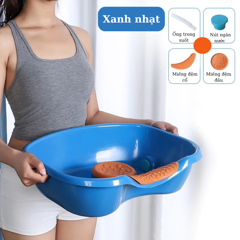 Chậu Gội Đầu, Thau Gội Đầu Tại Giường Cho Bà Bầu, Trẻ Em, Người Bệnh, Chất Liệu Nhựa ABS Cao Cấp, Bền Đẹp - 3