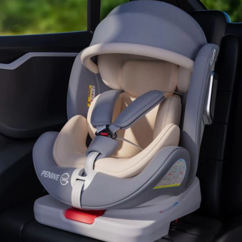 Ghế Ngồi Ô Tô Cho Bé Topkids Xoay 360 Độ, Ghế An Toàn Trẻ Em 0-12 Tuổi, ISOFIX + LATCH, Có Mái Che