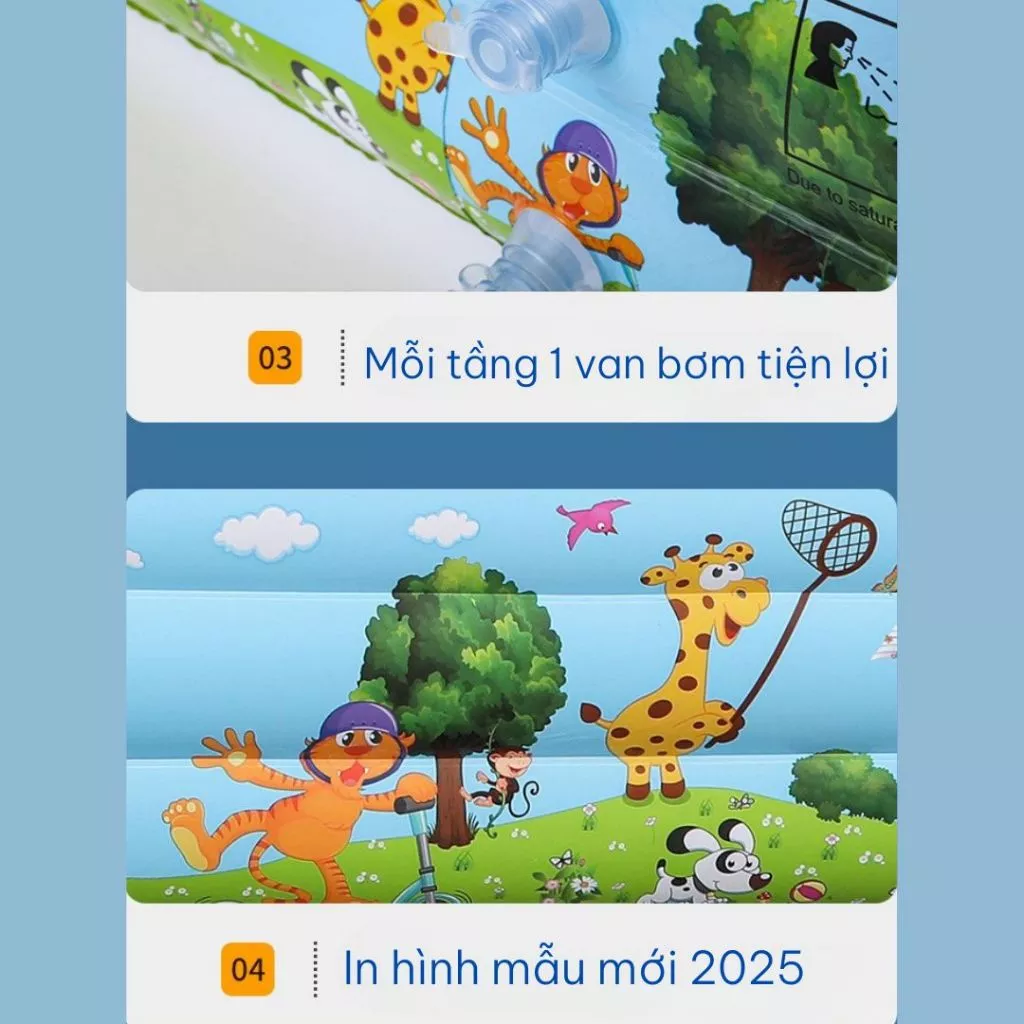 Bể bơi cho bé KAW đáy 2 lớp chống trượt chất liệu PVC cao cấp, độ bền cao - Lỗi 1 đổi 1 2025 - 3