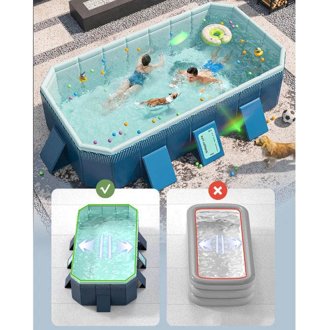 Bể Bơi Gấp Gọn Cho Bé, bể bơi không cần bơm hơi gấp gọn tiết kiệm diện tích - 4