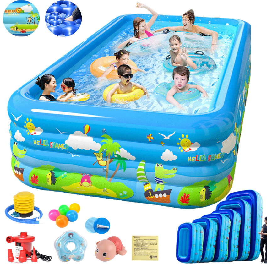 Bể bơi bốn mùa KAW chính hãng, giá rẻ, chất lượng, đẹp,3 Tầng, Dày Dặn, Chống Trượt Nhiều Kích Thước