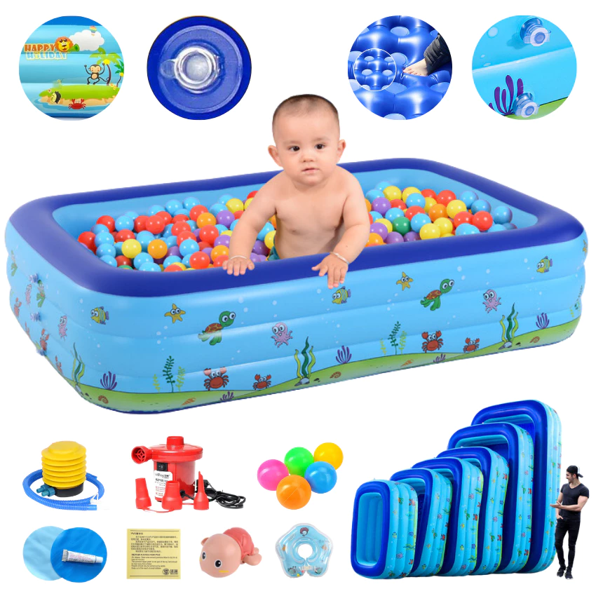 Bể bơi bốn mùa KAW chính hãng, giá rẻ, chất lượng, đẹp,3 Tầng, Dày Dặn, Chống Trượt Nhiều Kích Thước - 2