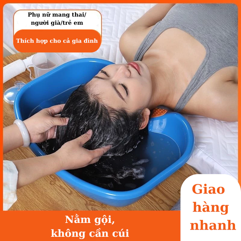 Chậu Gội Đầu, Thau Gội Đầu Tại Giường Cho Bà Bầu, Trẻ Em, Người Bệnh, Chất Liệu Nhựa ABS Cao Cấp, Bền Đẹp - 3