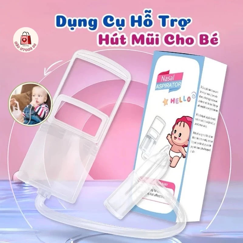 Hút Mũi Cầm Tay Cao Cấp Cho Bé , Dụng Cụ Hút Mũi Kéo Tay Thế Hệ Mới, Chất Liệu Nguyên Sinh, Lực Hút Mạnh, Tiện Lợi Dễ Dà