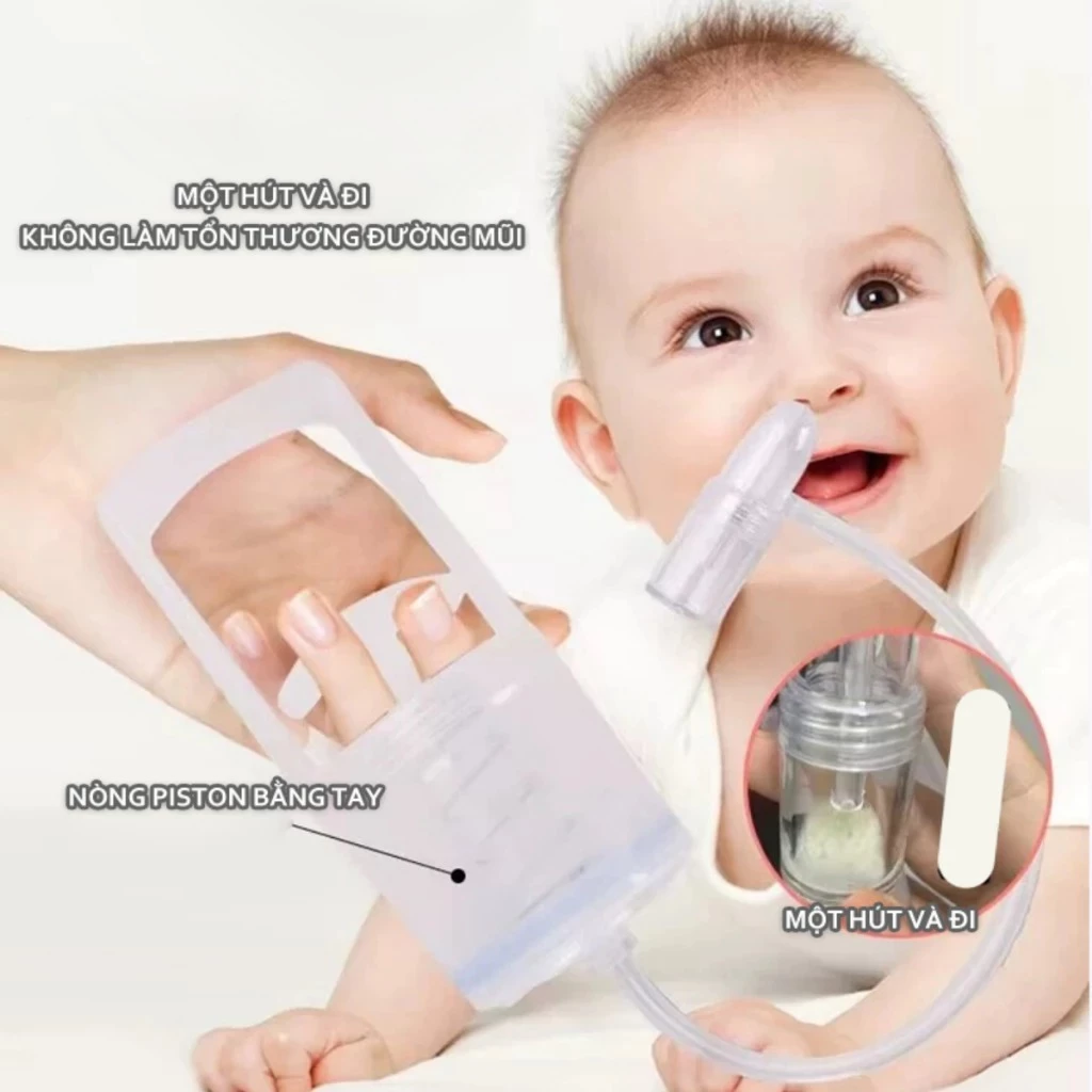 Hút Mũi Cầm Tay Cao Cấp Cho Bé , Dụng Cụ Hút Mũi Kéo Tay Thế Hệ Mới, Chất Liệu Nguyên Sinh, Lực Hút Mạnh, Tiện Lợi Dễ Dà - 3