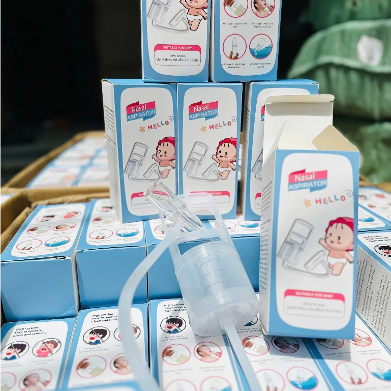 Dụng cụ hút mũi cho bé cầm tay thế hệ mới đầu silicon đầu silicon mềm êm an toàn không đau rát bé - 4