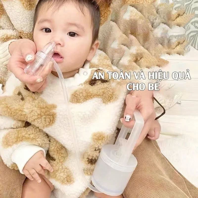 Hút Mũi Cầm Tay Cao Cấp Cho Bé , Dụng Cụ Hút Mũi Kéo Tay Thế Hệ Mới, Chất Liệu Nguyên Sinh, Lực Hút Mạnh An Toàn Cho Bé - 2