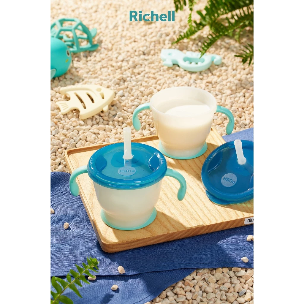Cốc tập hút, tập uống 3 giai đoạn RICHELL Nhật AQ 150ml phiên bản châu Á | Baby - 4