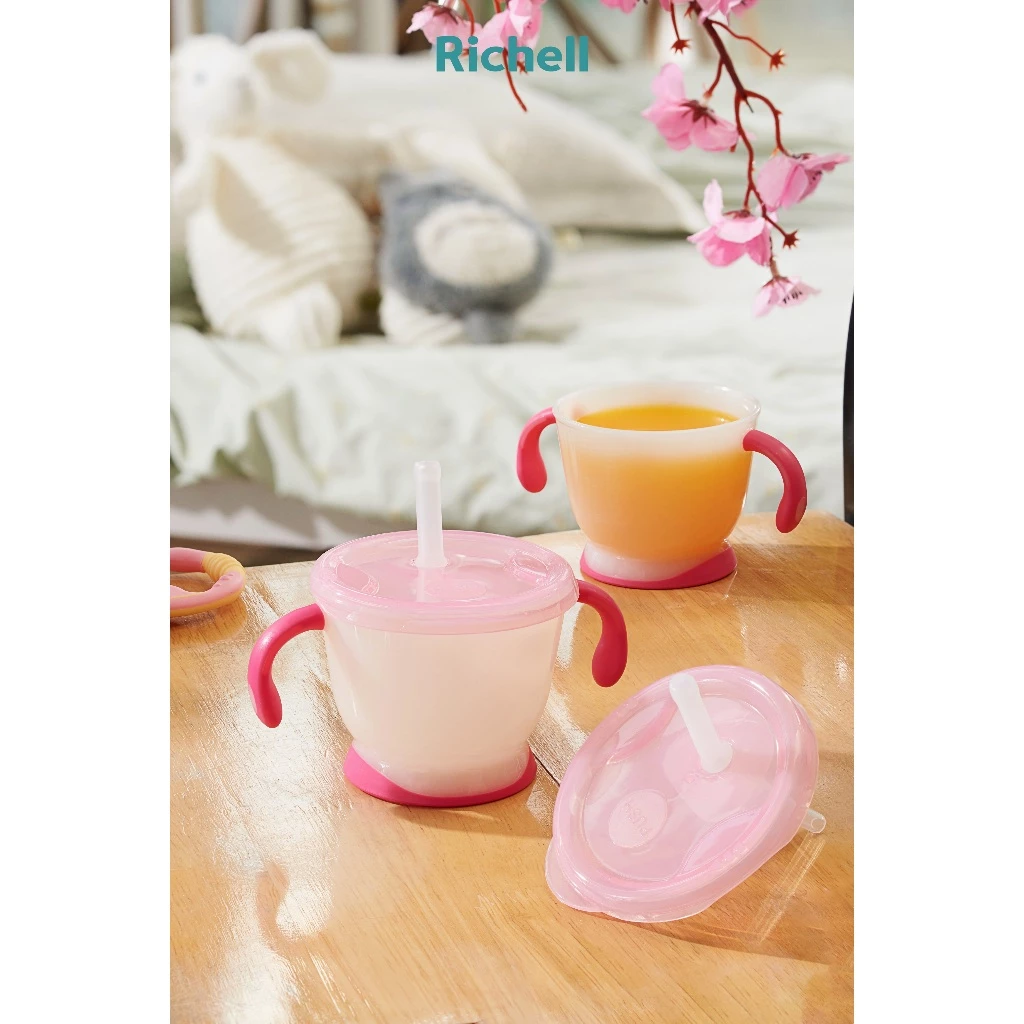 Cốc tập hút, tập uống 3 giai đoạn RICHELL Nhật AQ 150ml phiên bản châu Á | Baby - 5