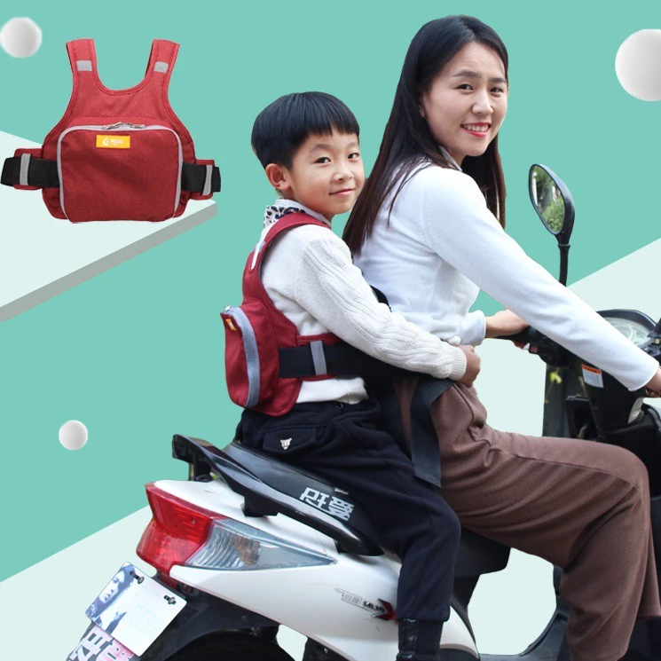 Đai đi xe máy an toàn cho bé - 2 trong 1 - Mầu Nâu - 5